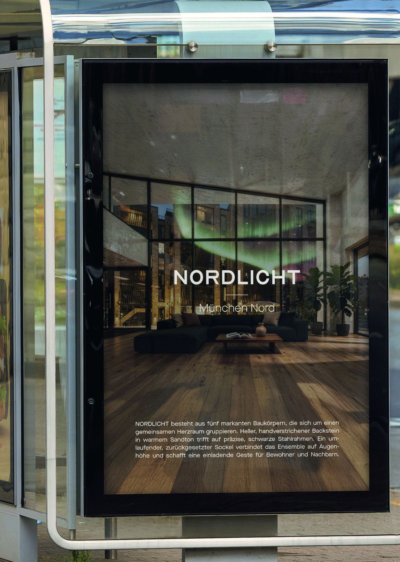 Nordlicht, Citylight-Plakat frontal